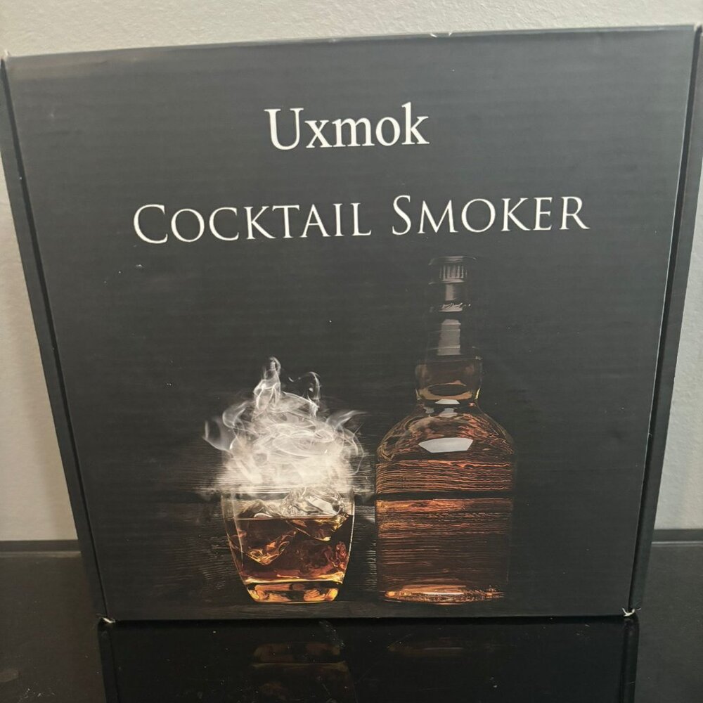 UXMOK COCKTAIL SMOKER-6 FLAVOURS-WALNUT-HICKORY-CHERRY-OAK-PEAR-APPLE-NEW-SEALED